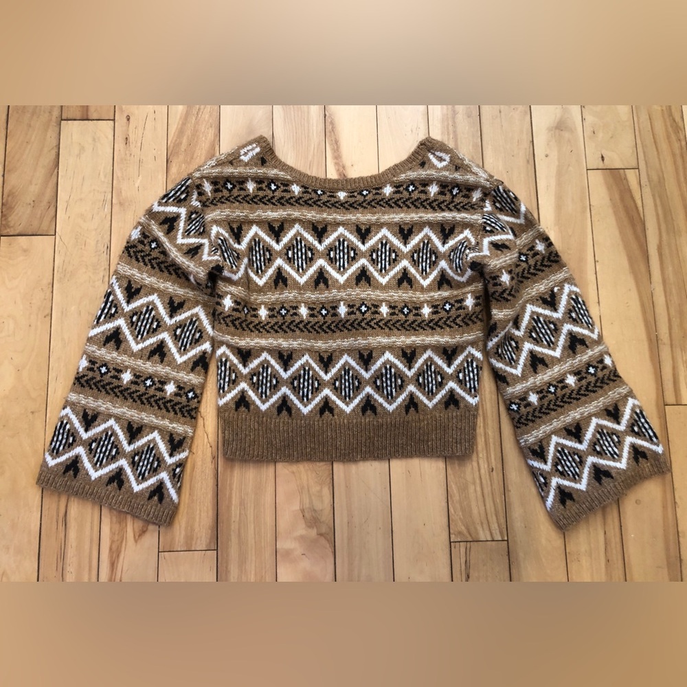Sam Edelman Womens Benton Wide Sleeve Scoop Back Sweater EUC SZ S